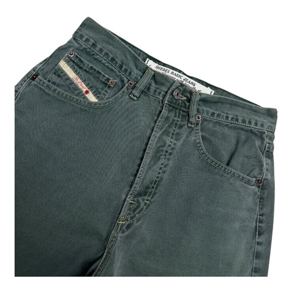 DIESEL Slim Straight BASIC Green Luxury Designer Denim Pants Jeans Mens 28x32 - Picture 3 of 7
